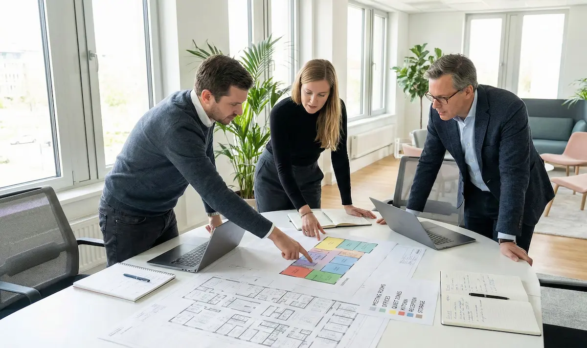 Tradycyjny model fit-out – uzgodnienia na każdym etapie z wieloma podmiotami