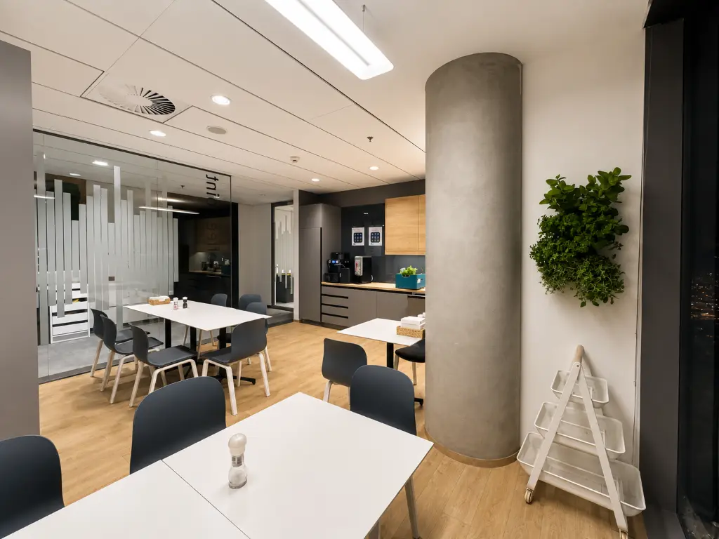 Kitchenette in a Warsaw office after completion of Ecoffices works