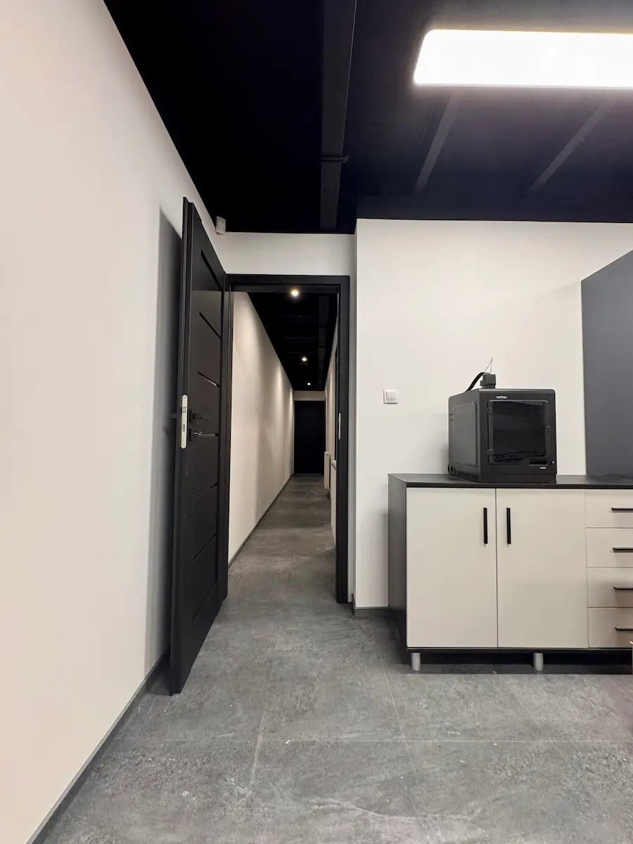 Flooring in a completed office